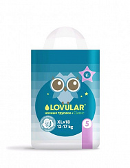 Трусики LOVULAR НОЧНЫЕ XL (12-18кг) 18шт, (mini -упаковка)