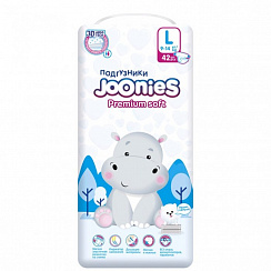 Подгузники на липучках Joonies Premium soft L от 9-14 кг, 42 шт